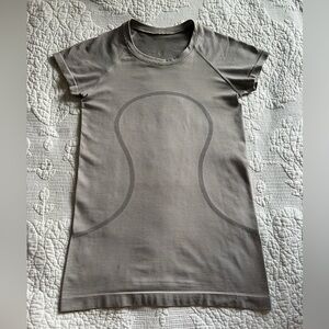 lululemon athletica Gray Striped Top